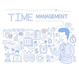 Time Management Infographics. Vector Illustration
