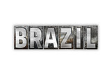 Brazil Concept Isolated Metal Letterpress Type