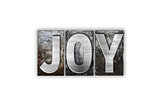 Joy Concept Isolated Metal Letterpress Type