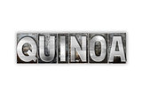Quinoa Concept Isolated Metal Letterpress Type