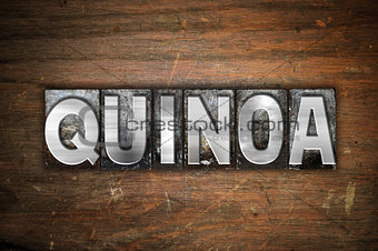 Quinoa Concept Metal Letterpress Type