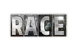 Race Concept Isolated Metal Letterpress Type