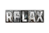 Relax Concept Isolated Metal Letterpress Type