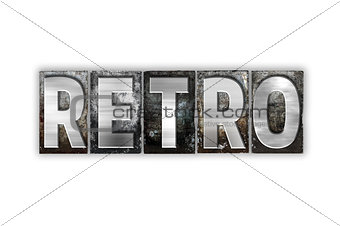 Retro Concept Isolated Metal Letterpress Type