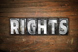 Rights Concept Metal Letterpress Type
