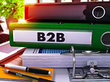 Green Office Folder with Inscription B2b