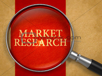 Market Research Concept through Magnifier.