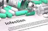 Infection - Medical Concept. Composition of Medicaments.