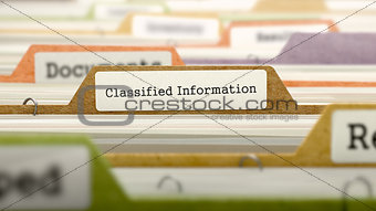 Folder in Catalog Marked as Classified Information.