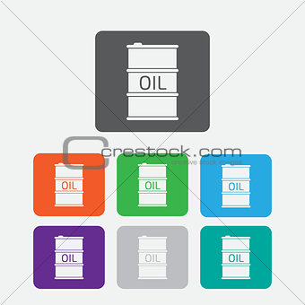 Oil Barrel icon or sign, vector illustration. color icon