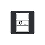Oil Barrel icon or sign, vector illustration. black icon