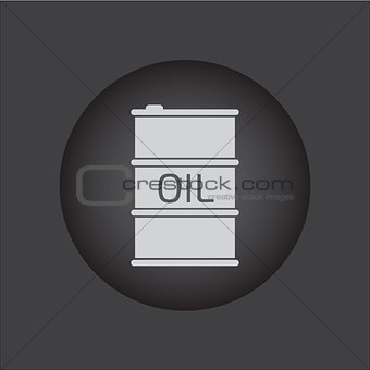 Oil Barrel icon or sign, vector illustration. black icon