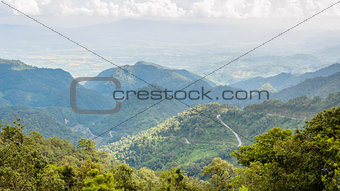 Viewpoint Doi Ang Khang mountains