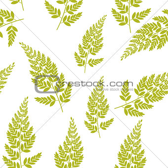 Abstract Natural Spring Seamless Pattern Background with Leaves.