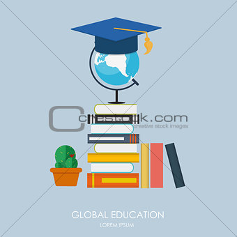 Global Education Concept. Trends and innovation in education.