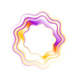 Abstract bright wavy logo ring design