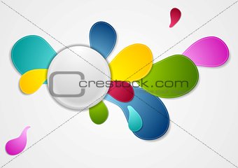 Colorful wavy drop shapes vector background