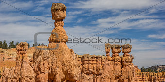 Panorama of hoodoos in the Amphitheater in Bryce Canyon