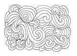 Abstract hand drawn ornament, background for your design