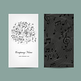 Business card with music design