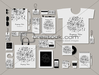 Corporate flat identity mock-up template for your design