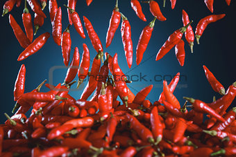 Red Peppers Falling