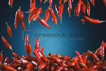 Red Peppers Falling