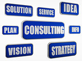 consulting - blue business concept