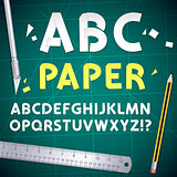 Cut Out Paper Alphabet and Equipment Set