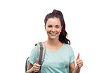 Composite image of happy student