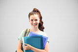 Composite image of smiling student