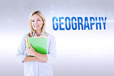 Geography against grey background