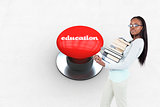 Education against digitally generated red push button