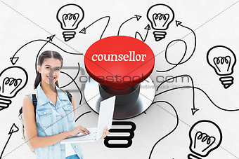 Counsellor against digitally generated red push button