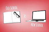 Composite image of old school vs new school