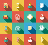 Business and Office Flat Icons Set