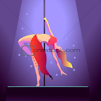 Dancer on pole 