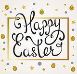 Easter background with greeting inscription
