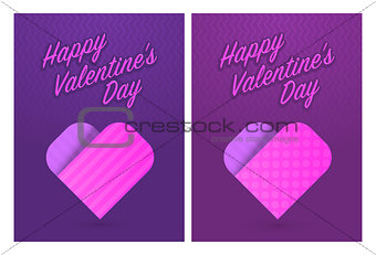 Vector illustration of greeting cards for St. Valentines Day 