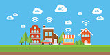 network 4g ifi internet smart city  wireless broadband