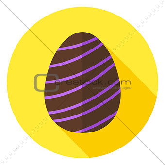 Easter Egg with Line Decor Circle Icon