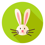 Rabbit Face Circle Icon