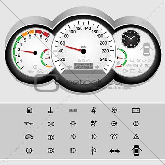 car speedometer panel