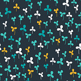 Seamless bright scandinavian floral pattern