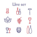 Wine elements set