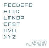vector simple alphabet made of straight lines
