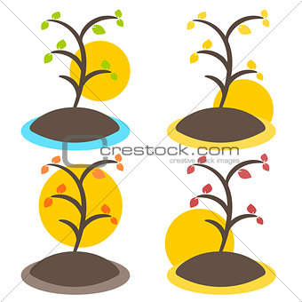 Nature tree symbol illustration