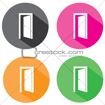 Vector Flat Door Icons