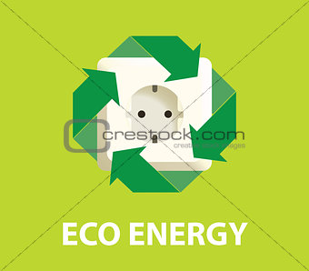 eco green energy electricity renewable concept vector