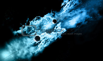 3D fictional space background
